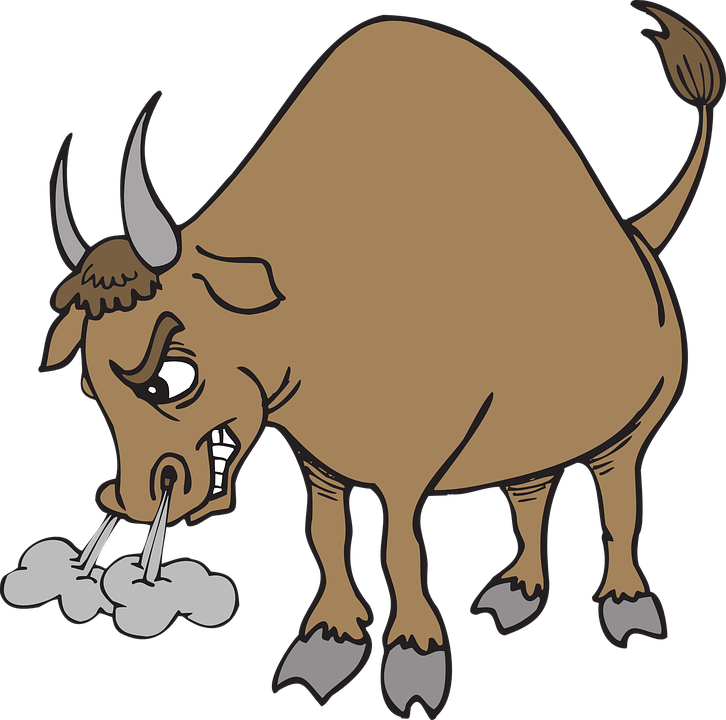 Angry Bull Horns Animal Tail Snorting - Angry Bull, Transparent background PNG HD thumbnail