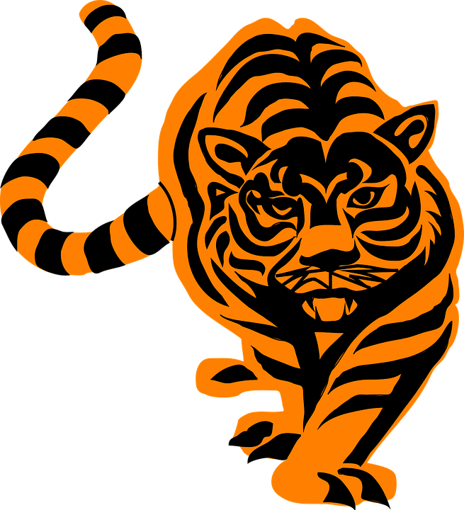 Stripes Tiger Animal Tail Mammal Hunting Prowling - Animal Tail, Transparent background PNG HD thumbnail