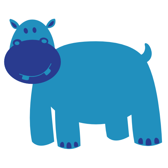 Colorful Animal Hippo Geometry 555Px.png - Animal Vector, Transparent background PNG HD thumbnail