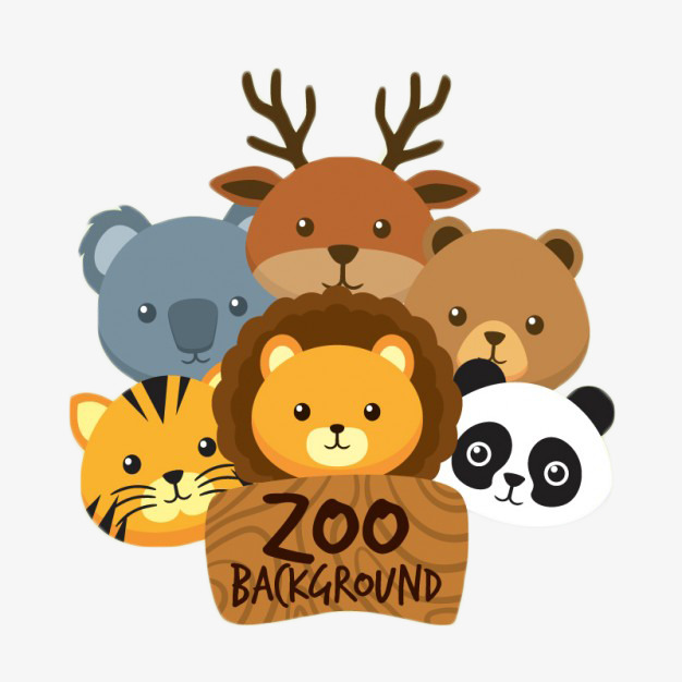 12 Free Vector Zoo Animals