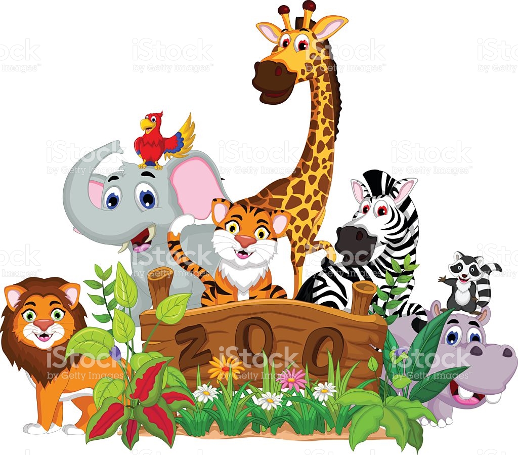 Funny Animal Cartoon Collection With Zoo Royalty Free Funny Animal Cartoon Collection With Zoo Stock - Animals At The Zoo, Transparent background PNG HD thumbnail
