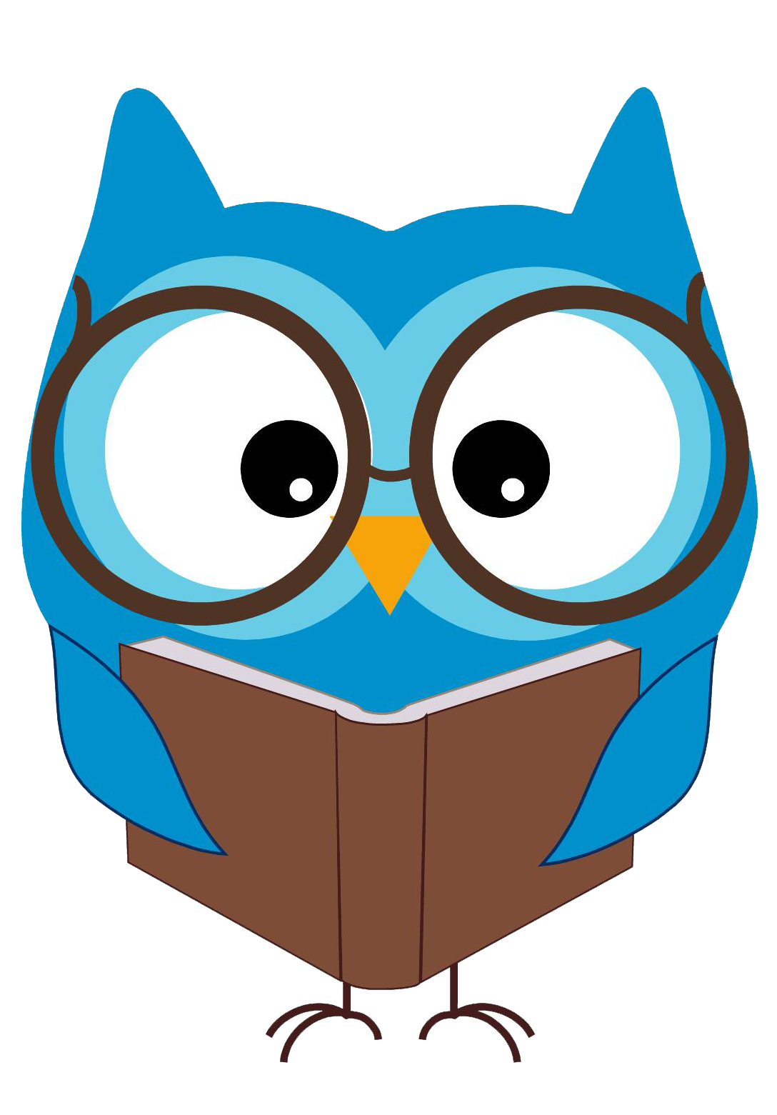 Free Reading Clip Art Of Reading Owl Clip Art Image For Your Personal Projects, Presentations Or Web Designs. - Animals Reading, Transparent background PNG HD thumbnail
