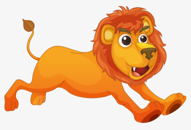 Forest Animals, Lion, Run, Yellow Cartoon Png Image And Clipart - Animals That Run, Transparent background PNG HD thumbnail