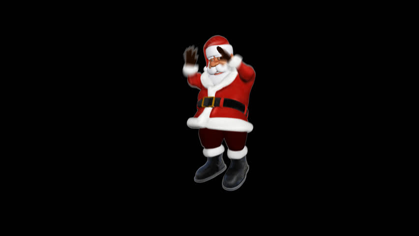 Santa Claus jumping upside do