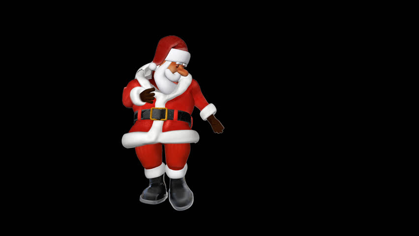 Santa jumping, gymnastic moves, Alpha PNG - HD stock footage clip, Animated Dancing PNG HD - Free PNG