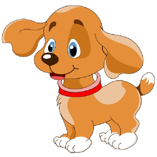 Cute Dog Clipart Image - Animated Dog, Transparent background PNG HD thumbnail
