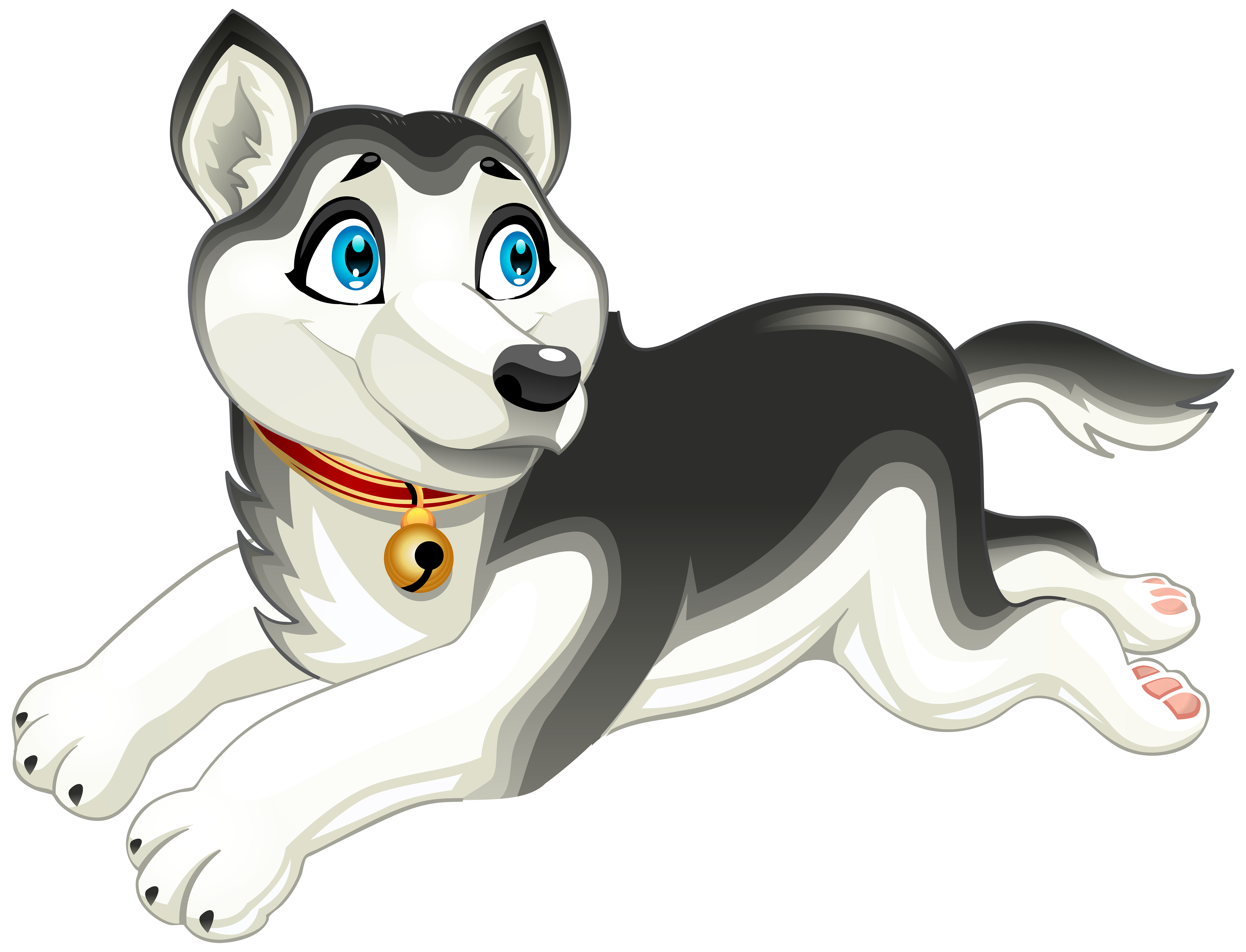 Husky Dog Cartoont Png Clip Art Image - Animated Dog, Transparent background PNG HD thumbnail