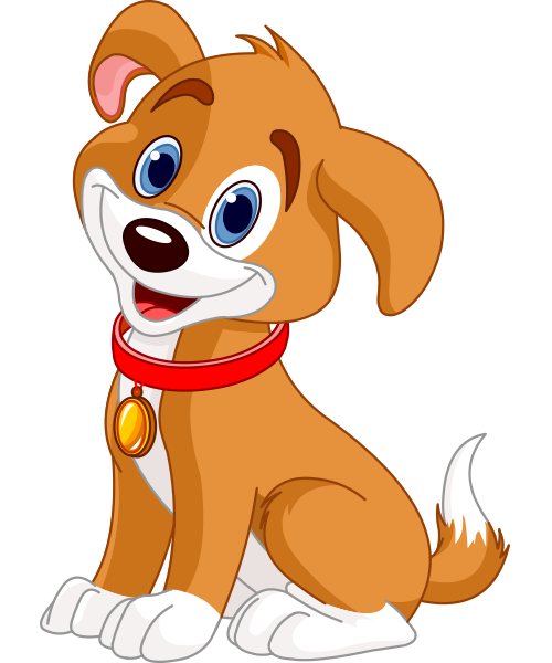 Puppy With Collar - Animated Dog, Transparent background PNG HD thumbnail