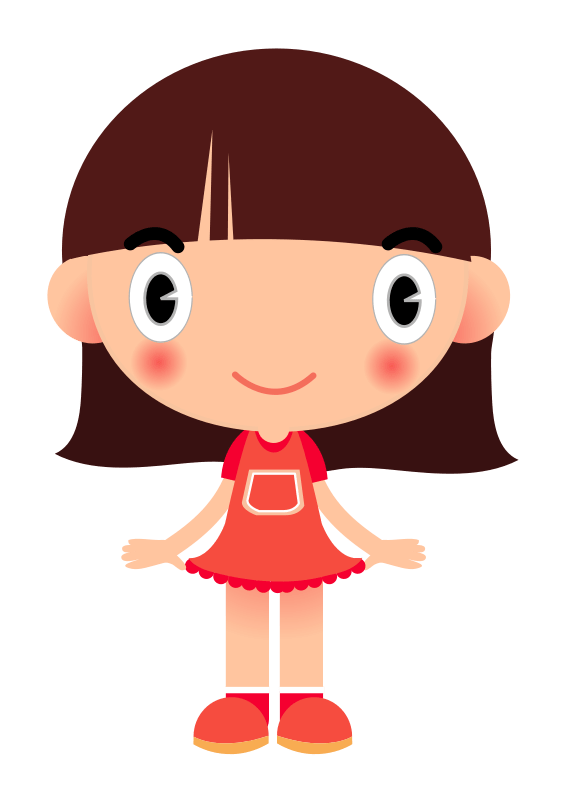 Cartoon Girl Dress - Animated Girl, Transparent background PNG HD thumbnail