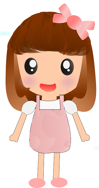 Cute Cartoon Girl Png Image - Animated Girl, Transparent background PNG HD thumbnail