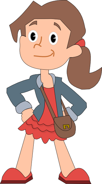 Cute Cartoon Girl Transparent Background - Animated Girl, Transparent background PNG HD thumbnail