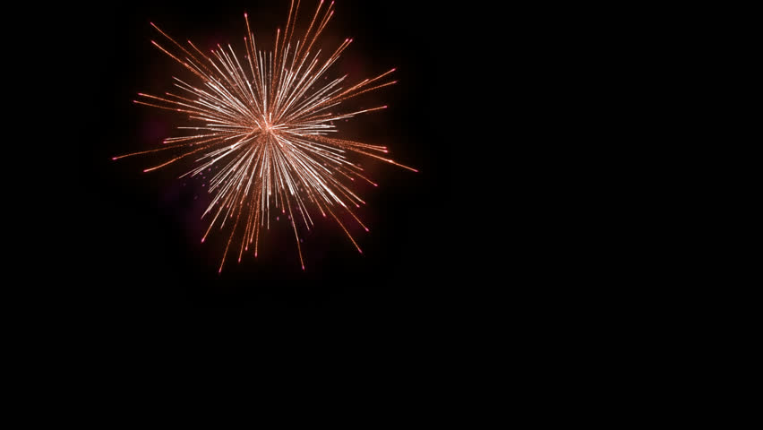 Holiday Fireworks Display Against, Alpha Png   Hd Stock Footage Clip - Animated Fireworks, Transparent background PNG HD thumbnail