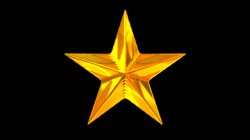 Animated Spinning Golden Star Against Transparent Background (Alpha Channel Embedded With Hd Png File) - Animation, Transparent background PNG HD thumbnail
