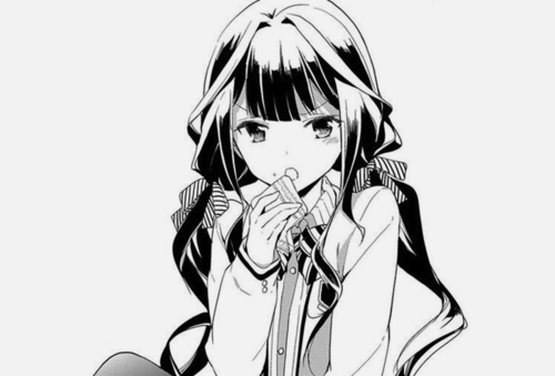 Anime Girl, Kawaii, And Girl Anime Image - Anime Black And White, Transparent background PNG HD thumbnail
