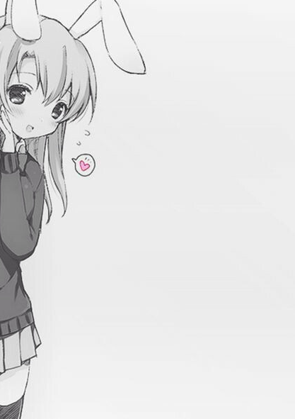 Anime Girl..png - Anime Black And White, Transparent background PNG HD thumbnail