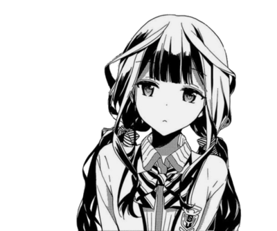 Anime Girl Render By Feary Bad Day Hdpng.com  - Anime Black And White, Transparent background PNG HD thumbnail
