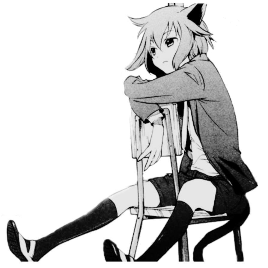 Anime Neko Girl Render (2) By Xdarkivyx Hdpng.com  - Anime Black And White, Transparent background PNG HD thumbnail