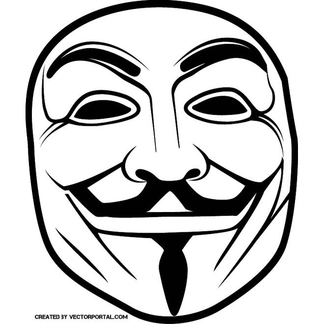 Guy Fawkes Anonymous Mask Vector - Anonymous Vector, Transparent background PNG HD thumbnail