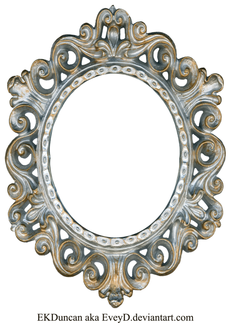 Vintage Silver And Gold Frame   Oval - Antique Oval Frame, Transparent background PNG HD thumbnail