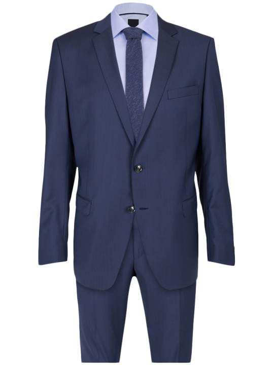 Bugatti Herren Anzug Baukasten Slim Fit Uni Blau - Anzug, Transparent background PNG HD thumbnail