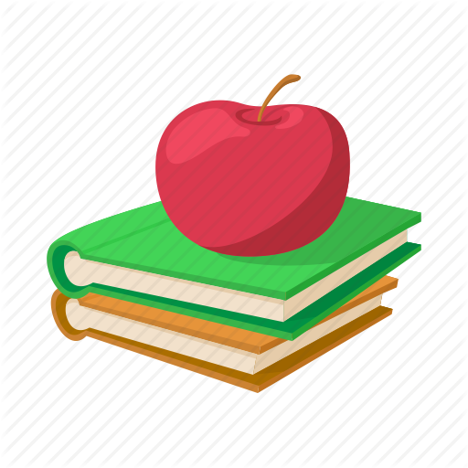 Apple, Book, Cartoon, Education, Knowledge, School, Stack Icon - Apple And Book, Transparent background PNG HD thumbnail
