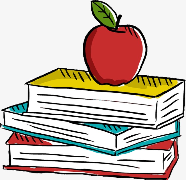 Apple Cartoon Books, Cartoon, Book, Apple Png And Vector - Apple And Book, Transparent background PNG HD thumbnail