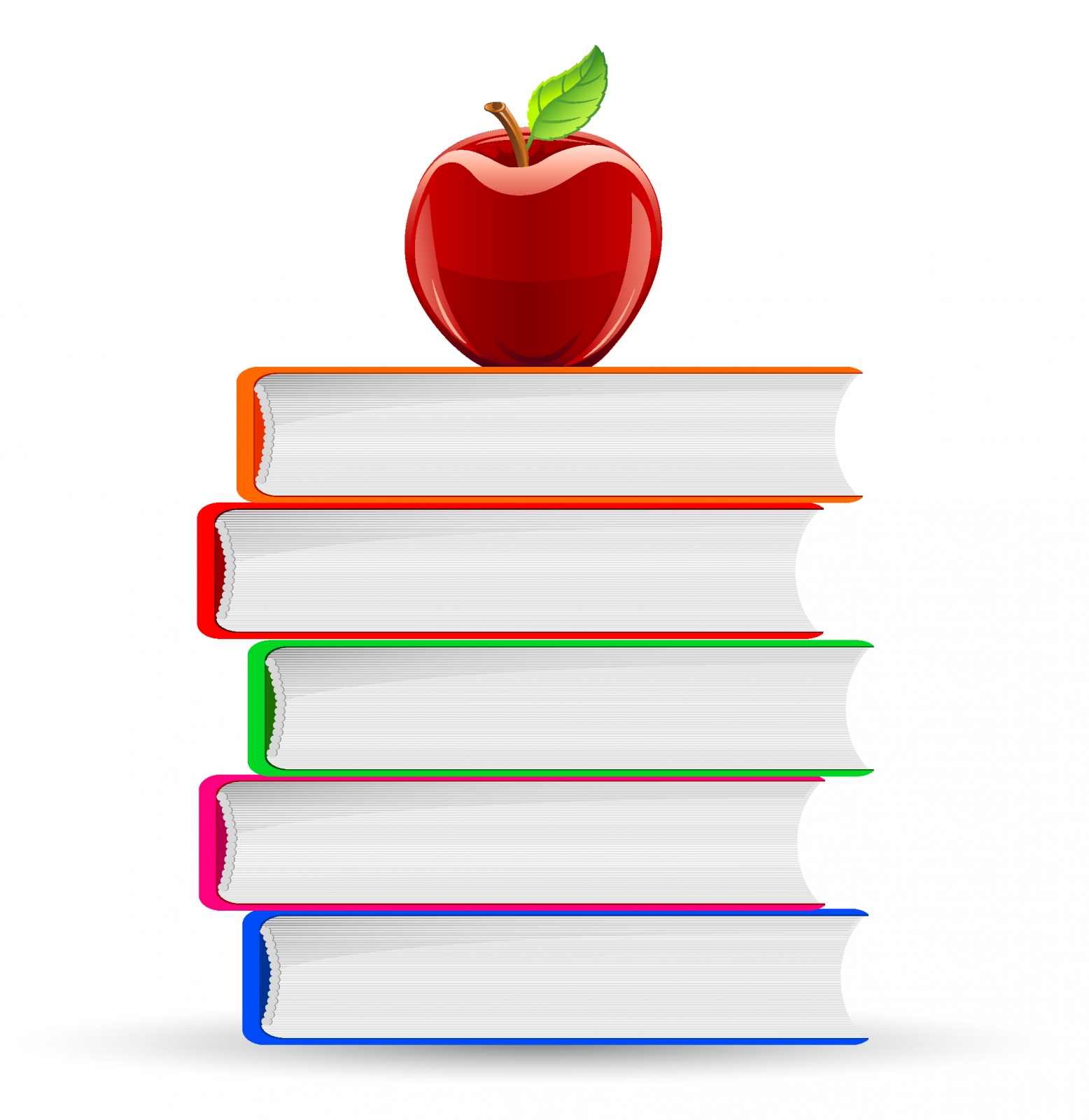 Books - Apple And Book, Transparent background PNG HD thumbnail