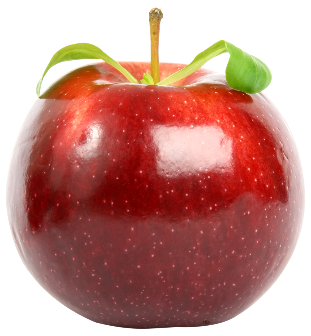 Red Apple With Leaf Png Image - Apple, Transparent background PNG HD thumbnail