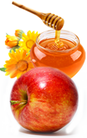 Fresh Natural Local Ingredients - Apples And Honey, Transparent background PNG HD thumbnail