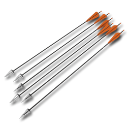 Arrows Compound Standard Orange 256 - Archery Bow And Arrow, Transparent background PNG HD thumbnail
