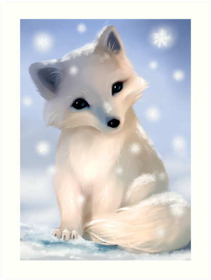 Cute Arctic Fox By Evolvana - Arctic Fox Cute, Transparent background PNG HD thumbnail