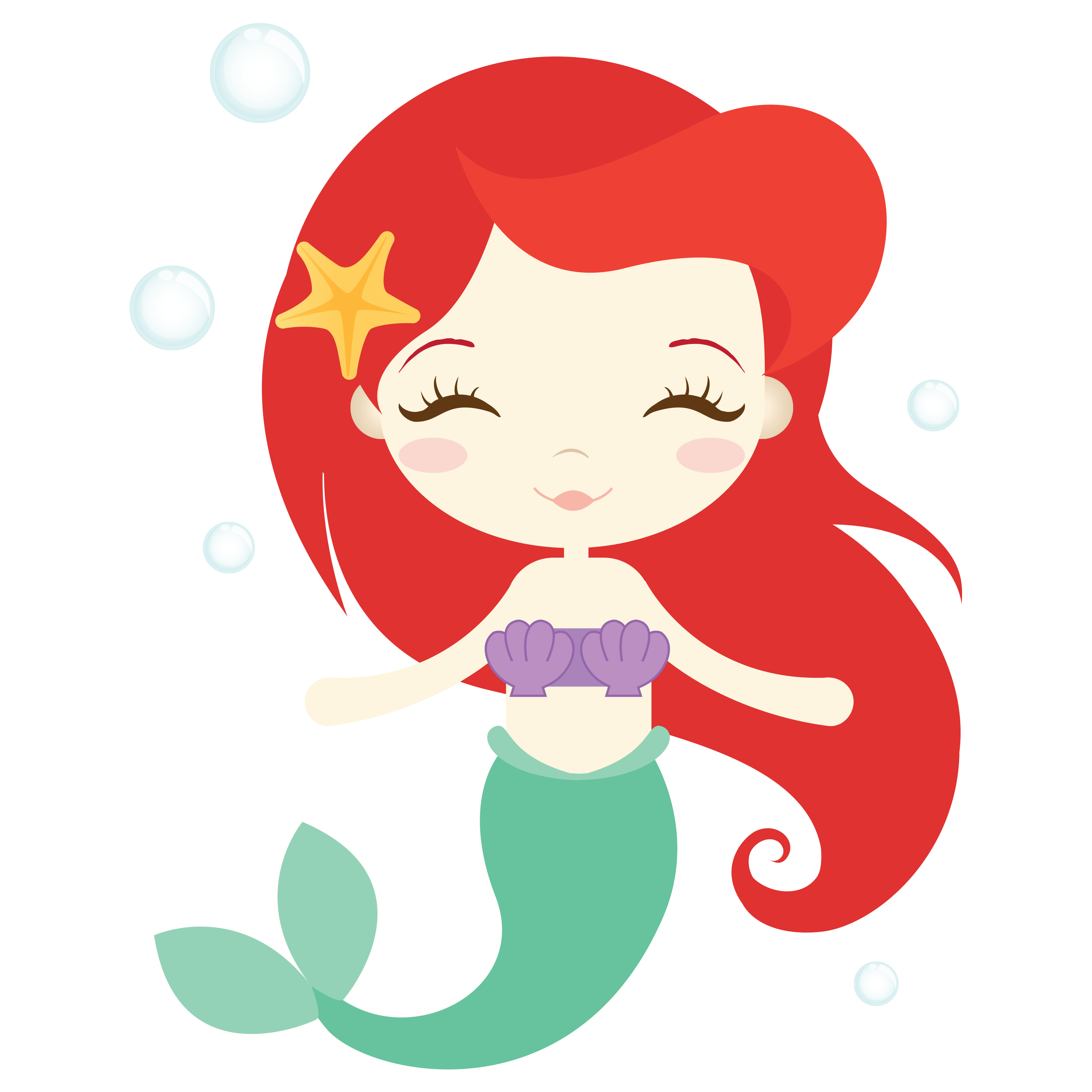 Image Result For Mermaid Png Vector - Ariel Vector, Transparent background PNG HD thumbnail