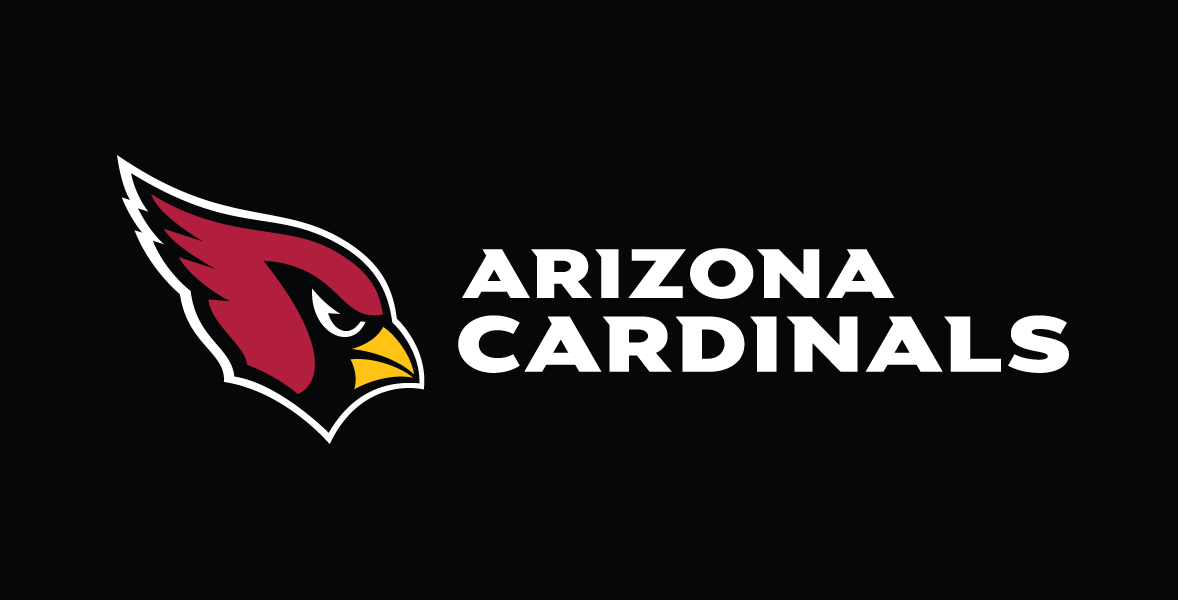 Arizona Cardinals Logo With Horizontal Text On Black - Arizona Cardinals, Transparent background PNG HD thumbnail