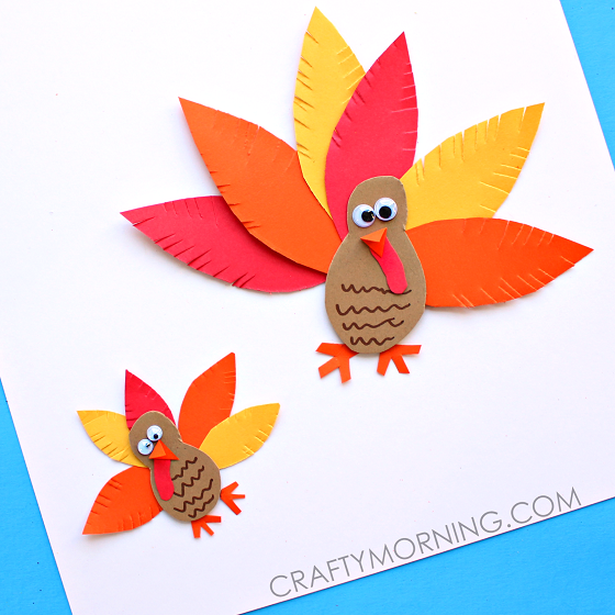 Simple Paper Turkey Kids Thanksgiving Craft  - Art And Craft, Transparent background PNG HD thumbnail