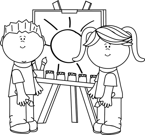 Art Class Black And White Clipart #1 - Art Class Black And White, Transparent background PNG HD thumbnail