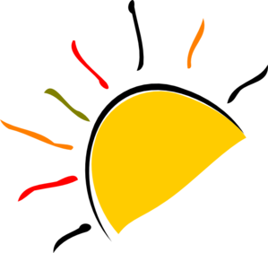 Vector brush sun art logo dow