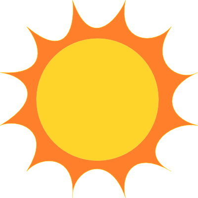 Simple Sun Motif PNG Clip art