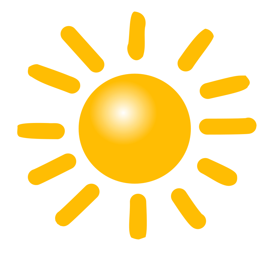 Weather Symbols: Sun Svg Vector File, Vector Clip Art Svg File - Art Of Sun Vector, Transparent background PNG HD thumbnail