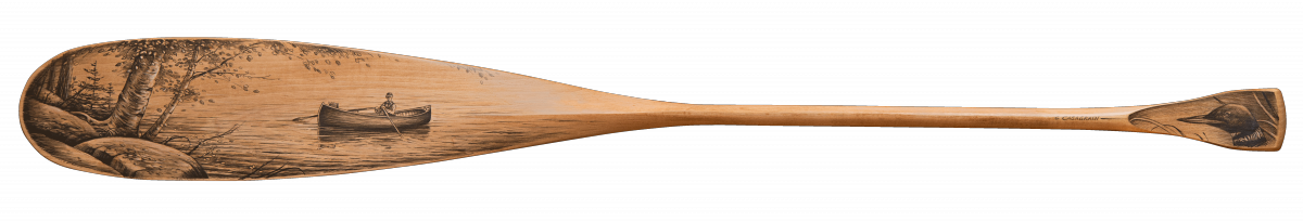 Artisan Paddle With Image Of Boat, Casagrain Series By Shaw And Tenney - Canoe Paddle, Transparent background PNG HD thumbnail