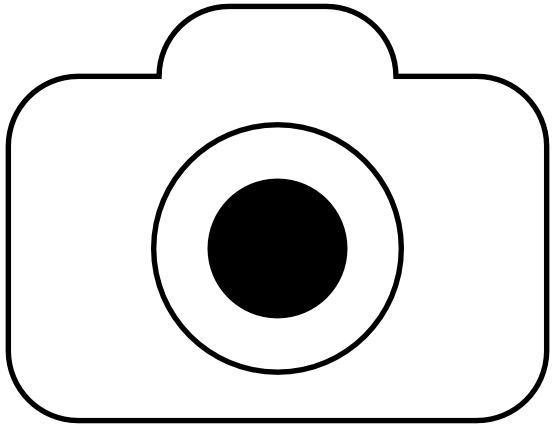 Fotocamera Foto Camera Icon Black White Line Art Coloring Book Colouring 555Px.png - Arts And Crafts Black And White, Transparent background PNG HD thumbnail