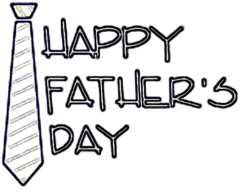 Happy Fathers Day Craft Pattern - Arts And Crafts Black And White, Transparent background PNG HD thumbnail