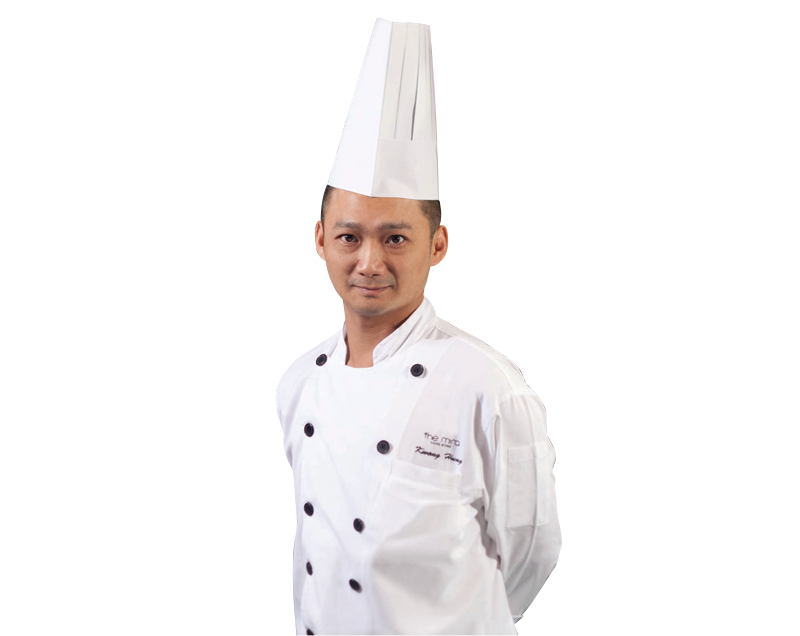 asian male chef full body