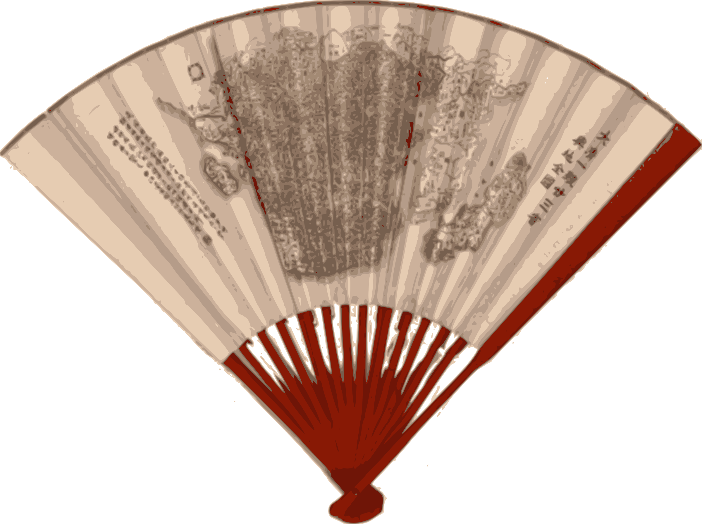This Free Icons Png Design Of Asian Fan With A Map   1890 Hdpng.com  - Asian Fan, Transparent background PNG HD thumbnail