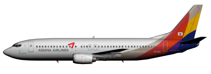Asiana Airlines 737 400 - Asiana Airlines, Transparent background PNG HD thumbnail