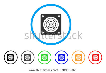 Asic Miner Hardware Rounded Icon. Style Is A Flat Gray Symbol Inside Light Blue Circle - Asics 06 Vector, Transparent background PNG HD thumbnail