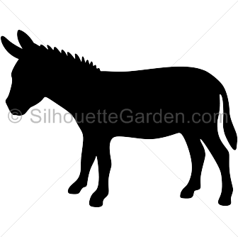 Donkey Silhouette - Asino, Transparent background PNG HD thumbnail