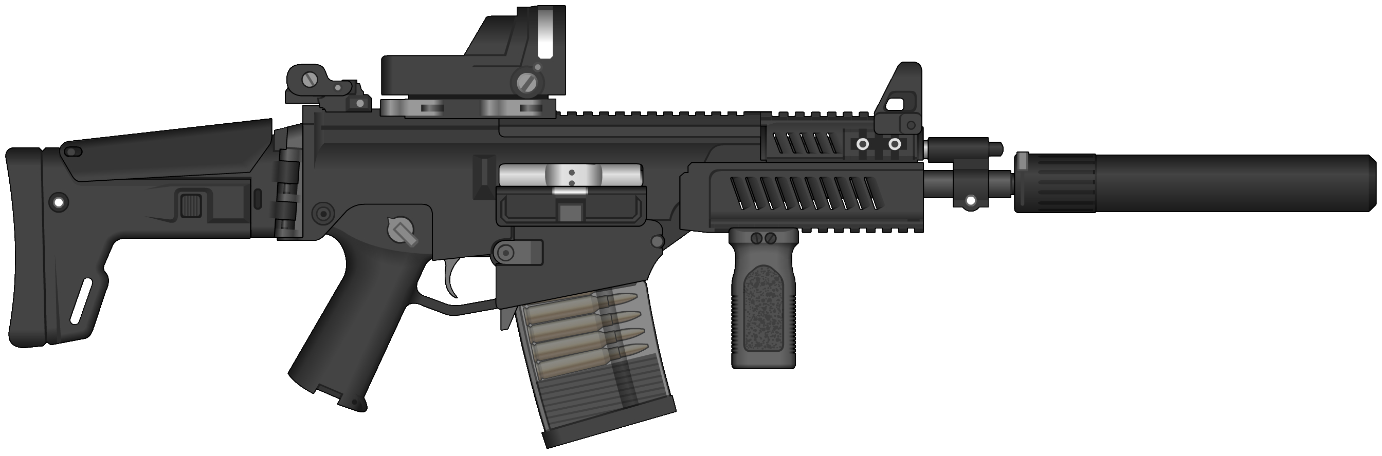 Assault Rifle - Assault Rifle, Transparent background PNG HD thumbnail
