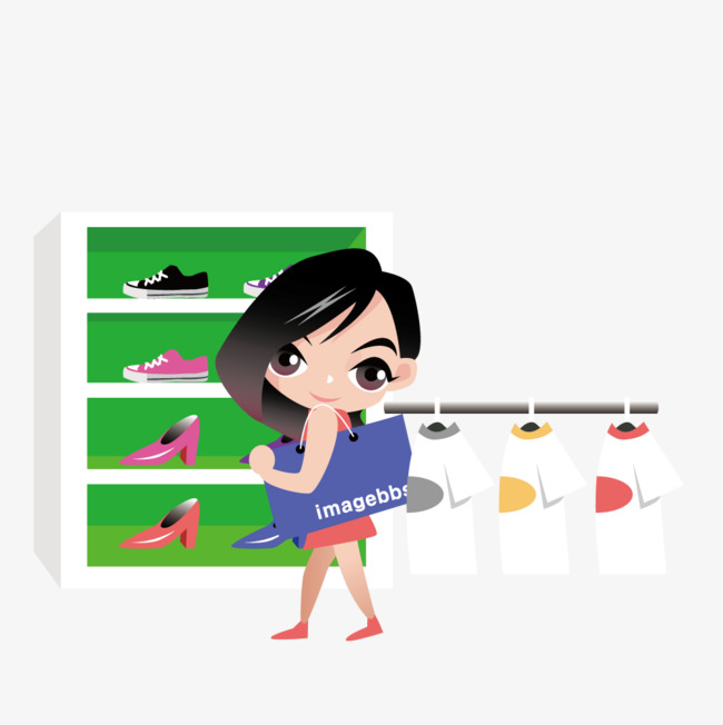 Woman Buy Shoes At The Mall, Vector, The Mall, Woman Png And Vector - At The Mall, Transparent background PNG HD thumbnail