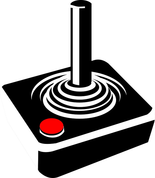 Joystick, Video Games, Control Stick, Atari - Atari Games Black Vector, Transparent background PNG HD thumbnail