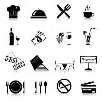 Ate Vector PNG - Black Restaurant Icons